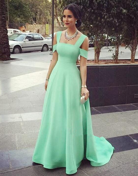 sea green prom dress