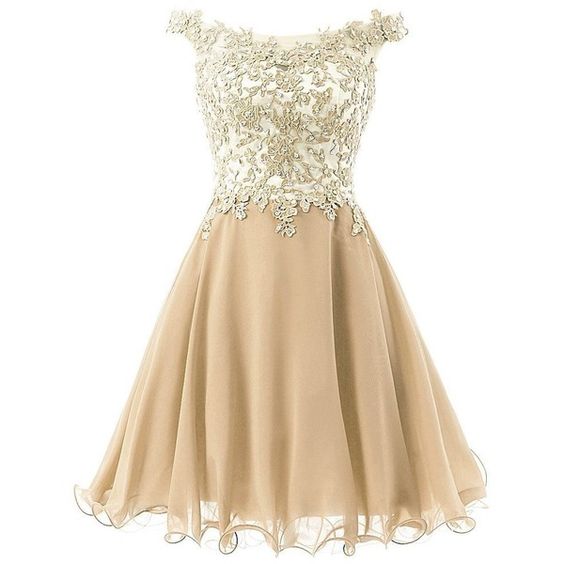 short gold prom dress