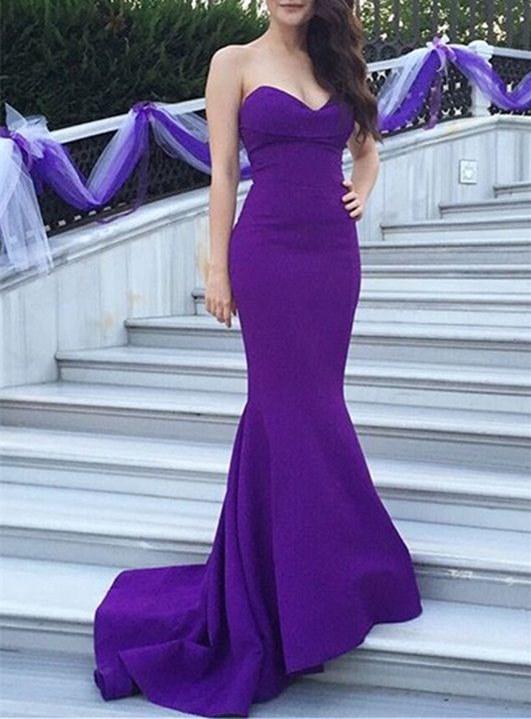Grace Purple Mermaid Prom Dress,Sexy Sweetheart Evening Dress on Luulla