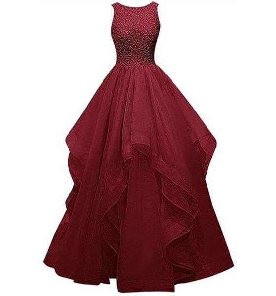 Design Burgundy Organza Long Prom Dress,formal Dress on Luulla