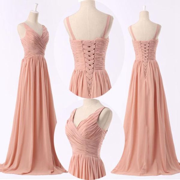 simple peach dress